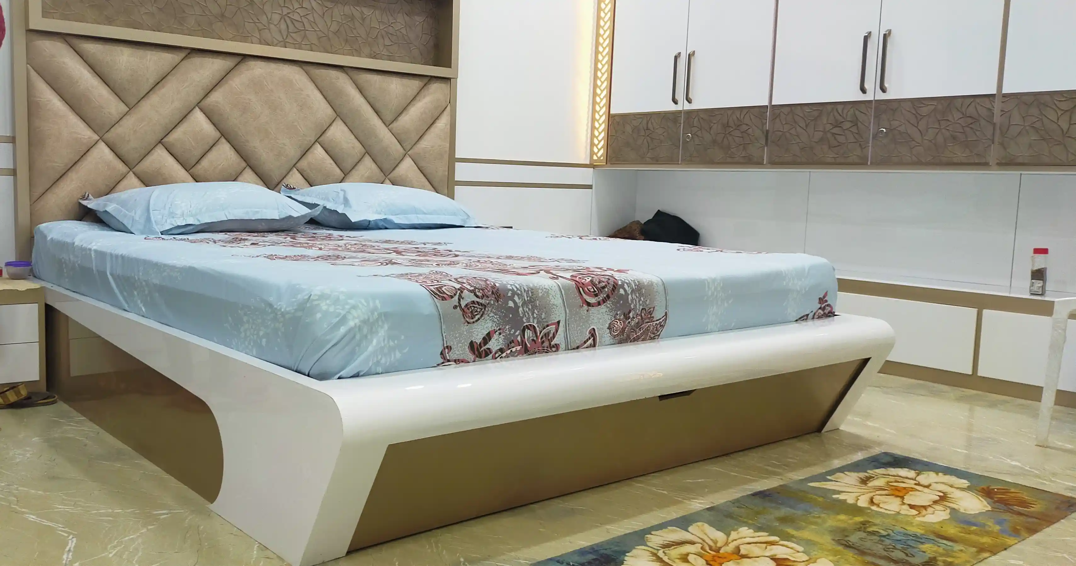 Custom wooden bed design