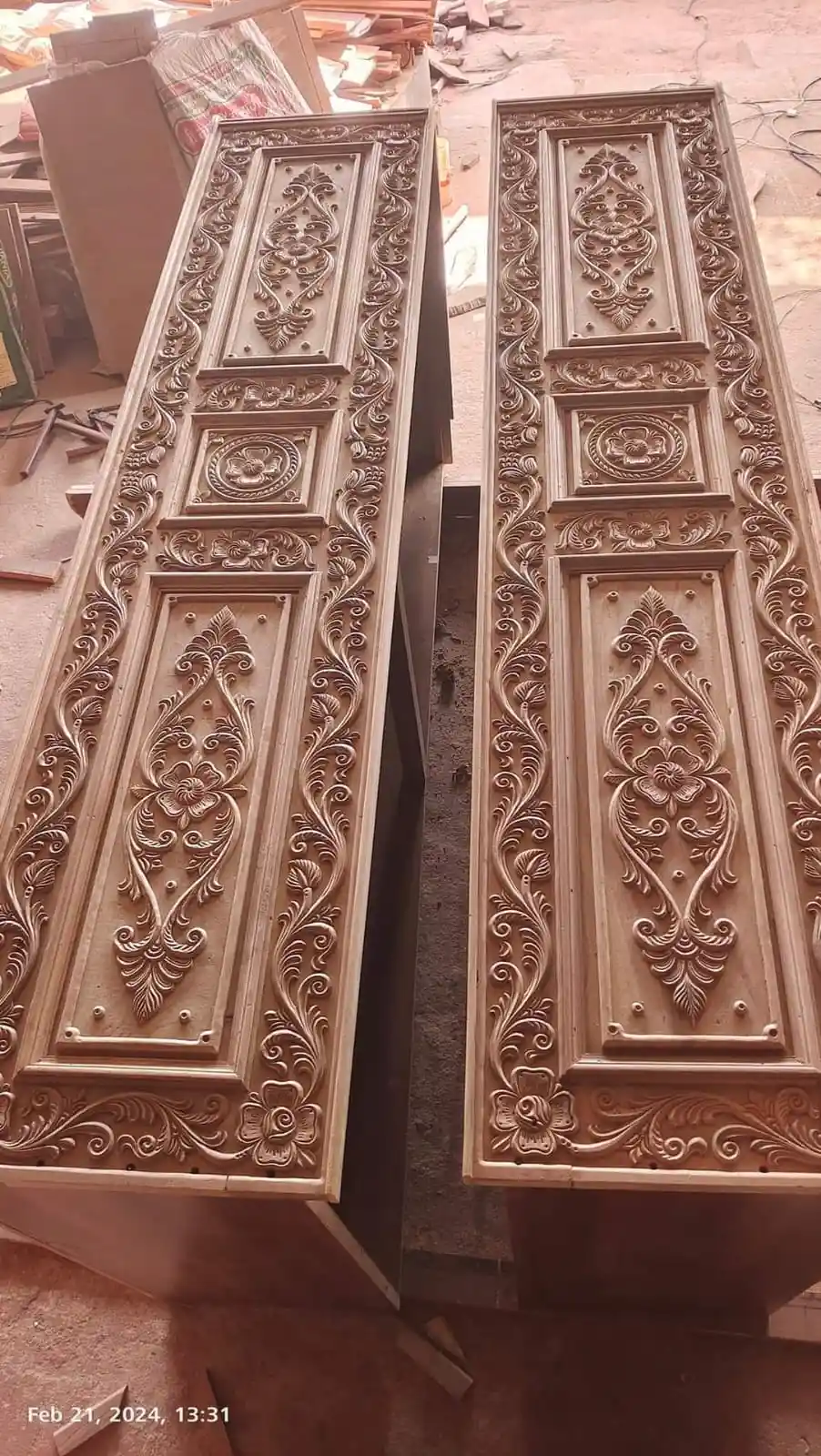 CNC carved wooden panel
